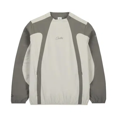 Pre-owned Corteiz X Nike Mid-layer Top 'flat Pewter' | Cream | Men's Size L
