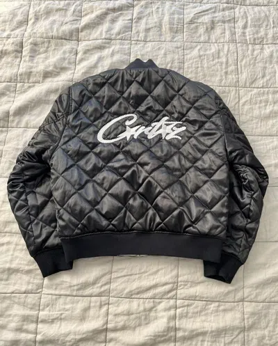 Pre-owned Corteiz X Vintage Ss24 Corteiz Reversible Bomber Jacket White/black