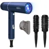Cortex Beauty Airfold Ionic Foldable Dryer + 2-piece Blowout Brush Set $249.99 Value In Blue
