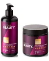 Cortex Beauty Cortex Unisex Keratin Leave-in Conditioner & Reviving Hair Mask Set