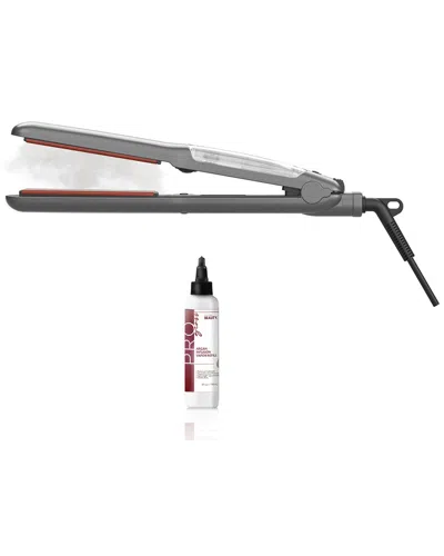 Cortexpro Cortex Prosteamer 1.25 Thermolon Argan Infusion Vapor Flat Iron With 1 Argan Oil Refill In Gray