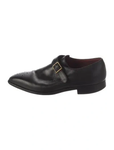 Pre-owned Corthay Leather Loafers In Black
