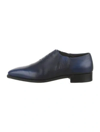 Pre-owned Corthay Leather Oxfords In Blue