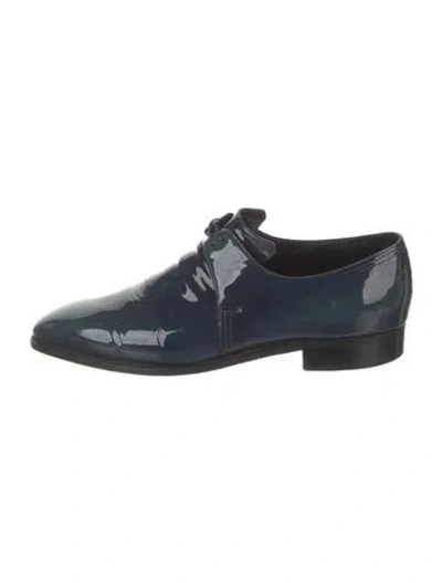 Pre-owned Corthay Patent Leather Oxfords In Blue