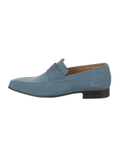 Pre-owned Corthay Suede Loafers In Blue