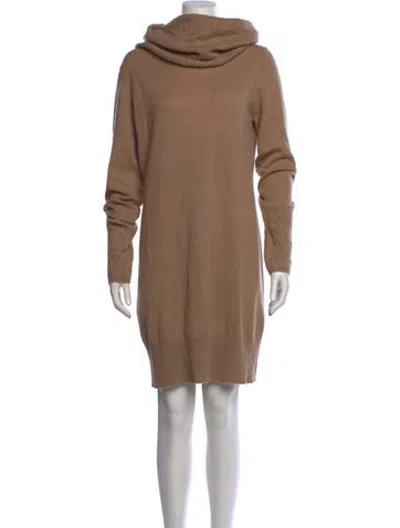 Pre-owned Cortland Park Cashmere Knee-length Dress In Neutrals