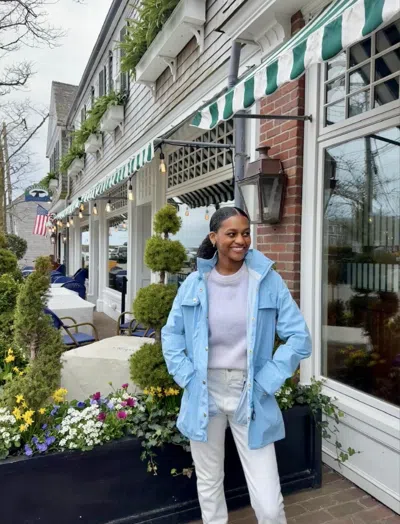Cortland Park Endeavor Rain Jacket In Ice Blue