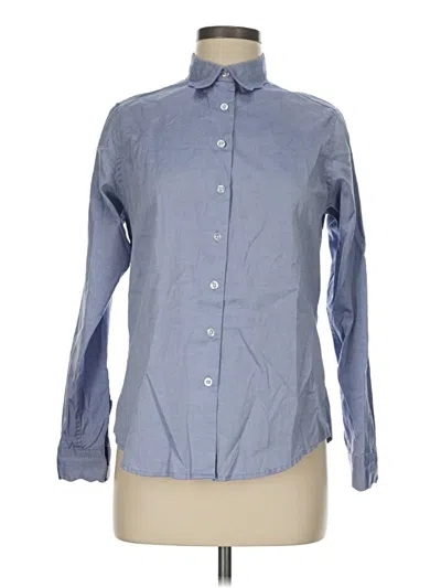 Pre-owned Cortland Park Long Sleeve Button Down Shirt In Blue
