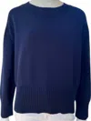 Cortland Park Women's Perfect Day Crewneck Sweater In Navy In Blue