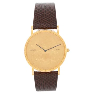 Pre-owned Corum $20 18k Liberty Gold Coin Men's 1904 Quartz Watch In Multi