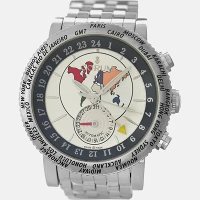 Pre-owned Corum Admiral's Cup 983.201.20 Automatic White Stainless Steel Men's Wristwatch