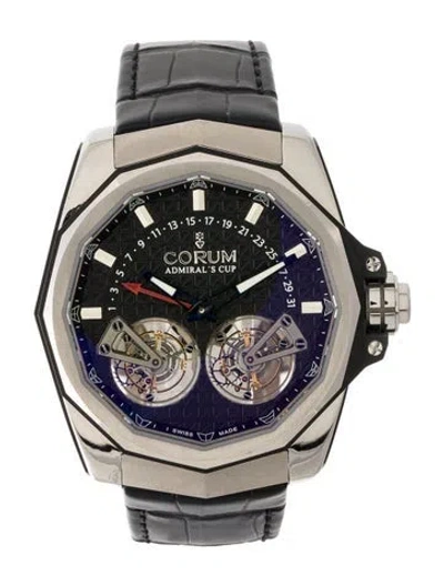 Pre-owned Corum Admiral's Cup Ac-one 45 Double Tourbillon Watch In Multi