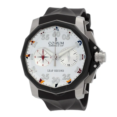 Corum Admiral Cup Chronograph Automatic White Dial Men's Watch A895/04302 In Black