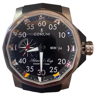 Pre-owned Corum Admiral's Cup Competition Automatic Black Dial Watch 94793104.0371