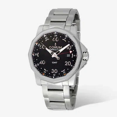 Pre-owned Corum Admiral's Cup Gmt Stainless Steel Automatic Men's Watch A383/00623