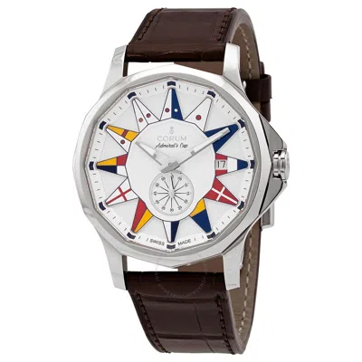 Corum Admiral's Cup Legend 42 Automatic Silver Dial Men's Watch 395.101.20/of02 Aa12 In Brown/blue/silver Tone