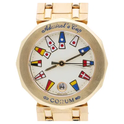 Pre-owned Corum Admiral's Cup Nautical Flag Dial 27mm Circa 1990 18k Yellow Gold Watch
