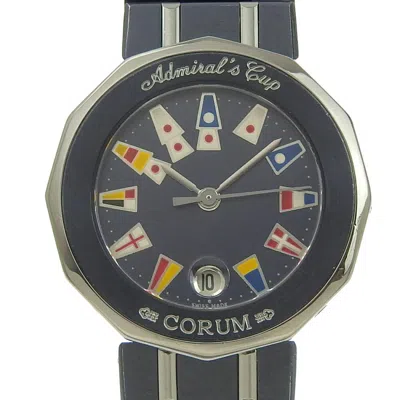 Pre-owned Corum Admiral's Cup Navy Stainless Steel Wristwatch () In Multi