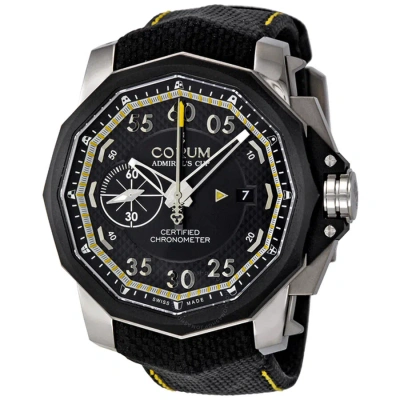 Corum Admirals Cup Center Chronograph Automatic  Black Dial Men's Watch 960101040231an14 In Black / Skeleton / Tan