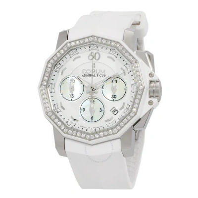 Corum Admirals Cup Chronograph Automatic Diamond White Mother Of Pearl Dial Ladies Watch 984.970.47/ In Admiral / Mother Of Pearl / White