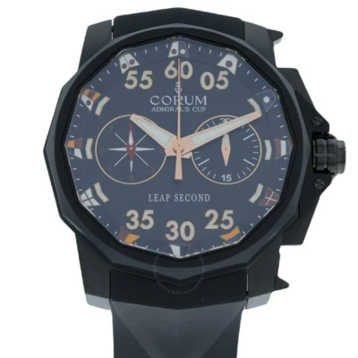 Corum Admirals Cup Seafender 48 Chrono Foudroyante Chronograph Automatic Black Dial Men's Watch A895 In Blue