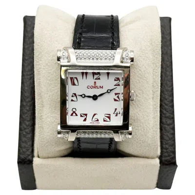 Pre-owned Corum Antika 024.653.69 Ladies 18k White Gold Factory Diamond Bezel
