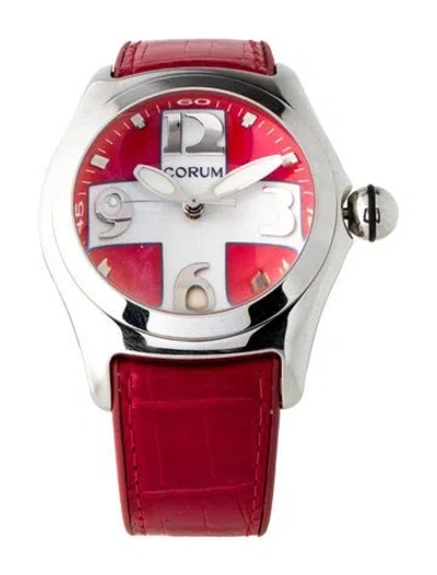 Pre-owned Corum Bubble 45 Swiss Flag Watch, 45mm In Multi