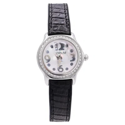 Pre-owned Corum Bubble Mother Of Pearl Dial Diamond Women's Quartz Watch In Multi