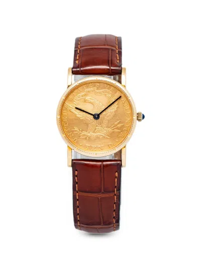 Pre-owned Corum Coin 30mm Watch In Gold