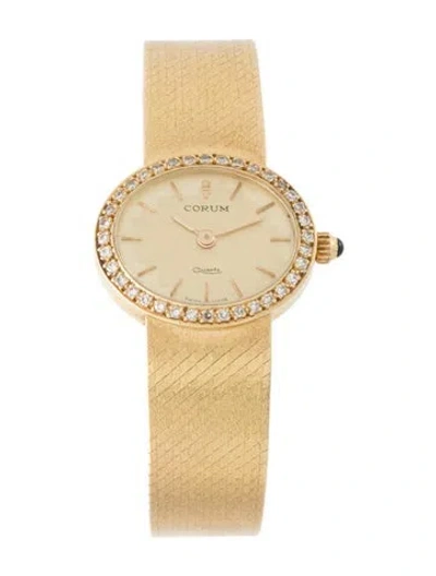 Pre-owned Corum Diamond Watch, 25mm In Multi