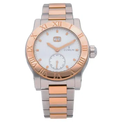 Pre-owned Corum Romulus 18k Rose Gold 2-tone Champagne White Dial 42mm Watch Full Set