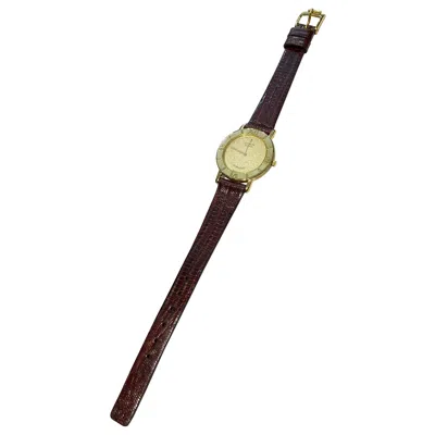 Pre-owned Corum Romvlvs 18 Karat Gold Quartz Watch Diamond Bezel In Multi