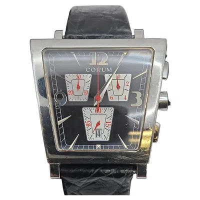 Pre-owned Corum Trapeze Chronograph 40mm Black Date Dial Mens Watch 196.404.20 Cor1