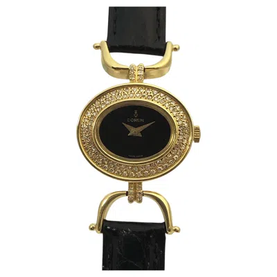 Pre-owned Corum Vintage Ladies Yellow Gold And Diamond Wrist Watch