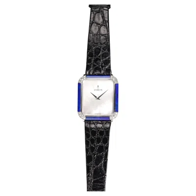 Pre-owned Corum Watch With Mop Dial In 18k White Gold, 1980s