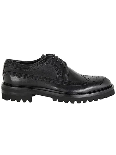 CORVARI LACE UP HORSE RUBBER BOTTOM,2584.519 BLACK