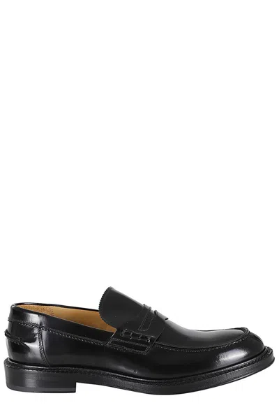 Corvari Brushed Calfskin Moccasin In Black