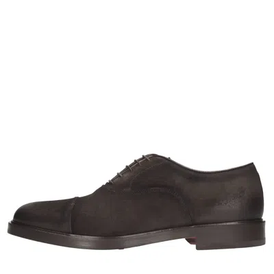 Corvari Flat Shoes In Marrone Scuri