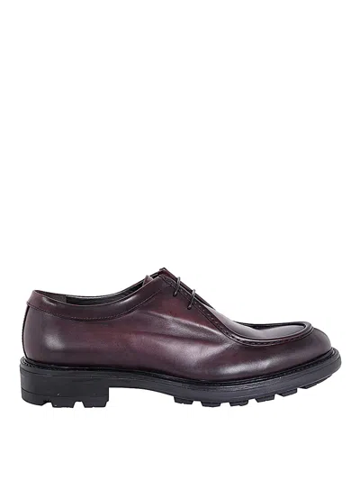 Corvari Lace Up Ilcea Rock Bottom Shoes In Red