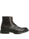 Corvari Leather Biker Boots In Black