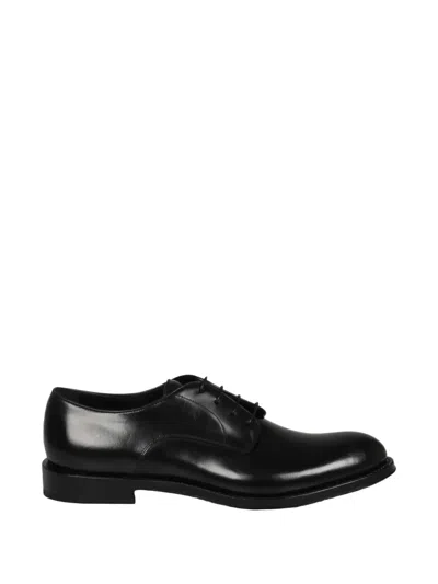 Corvari Leather Derby Shoes In Black