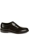 Corvari Pointed Toe Black Brushed Leather Loafers With Rubber In Black