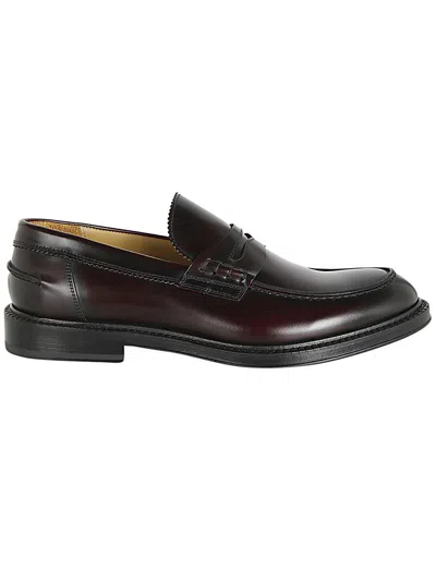 Corvari Loafer Wembley Leather Bottom In Red