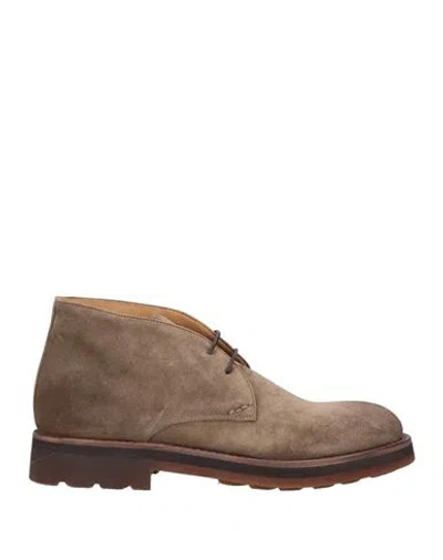 Corvari Man Ankle Boots Beige Size 6 Leather In Nude