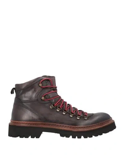 Corvari Man Ankle Boots Burgundy Size 7 Leather In Red