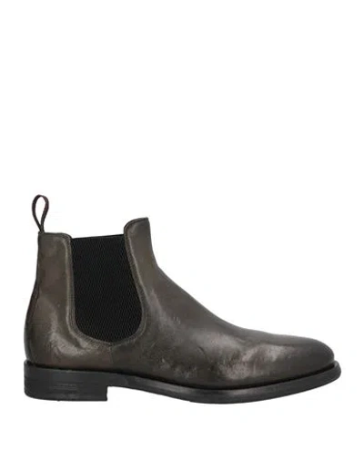 Corvari Man Ankle Boots Charcoal Size 9 Leather In Grey