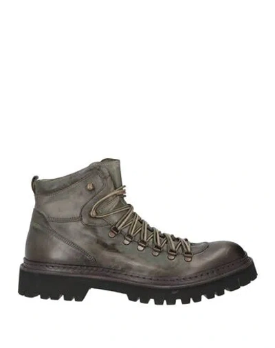 Corvari Man Ankle Boots Military Green Size 9 Leather In Multi