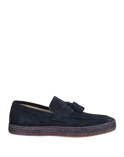 Corvari Man Espadrilles Navy Blue Size 8 Leather