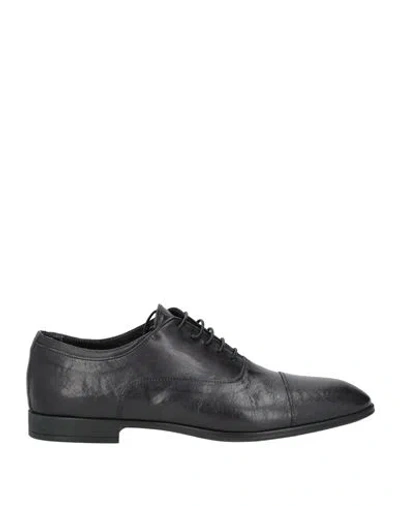 Corvari Man Lace-up Shoes Black Size 7 Leather
