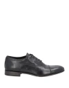 Corvari Man Lace-up Shoes Black Size 11 Soft Leather In Black